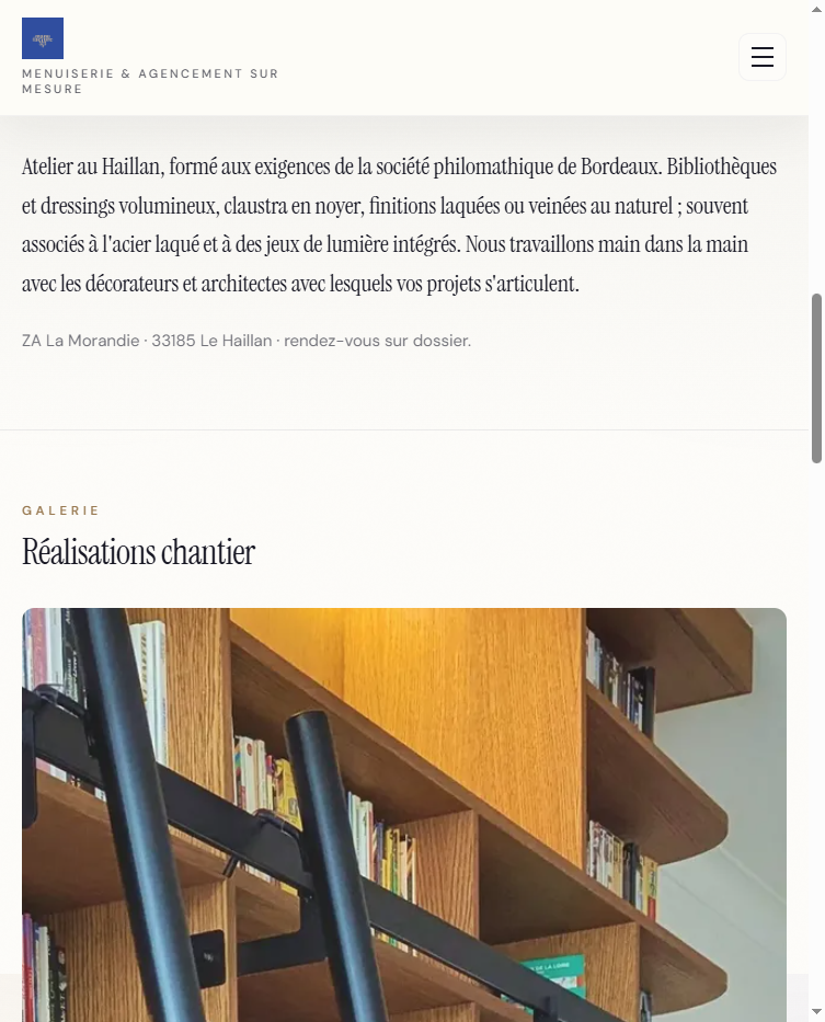 Menuisier — galerie réalisations